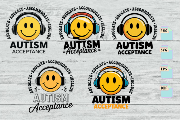 Autism Awareness Acceptance PNG SVG for Crafts and Graphics