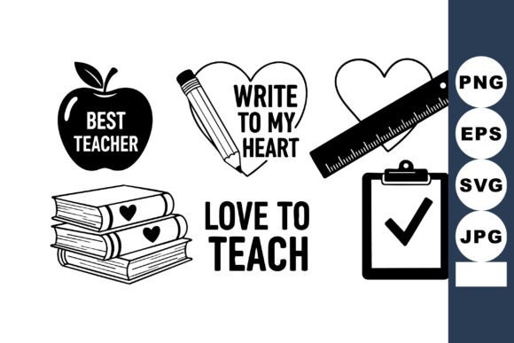 Best Teacher School Education Vector Review