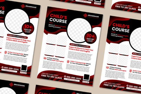 Childs Course Vertical Flyer for Print Templates and Graphics