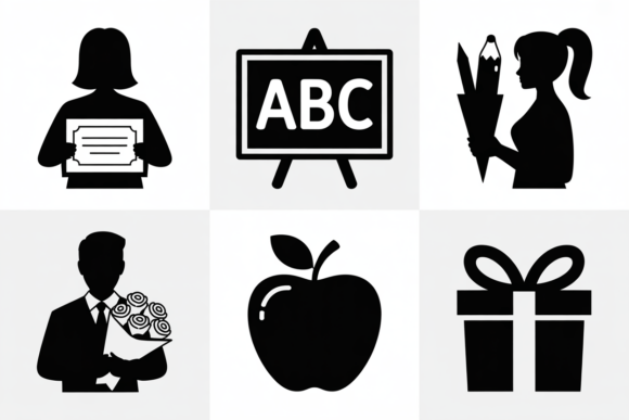 Education Icons Teacher Student Gift Review
