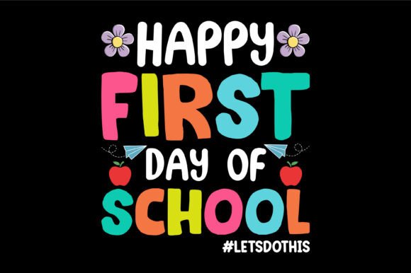 First Day School Design: A Playful Graphic for Print Templates