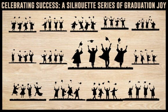 Graduation Silhouette Bundle Set for Crafts and Graphics