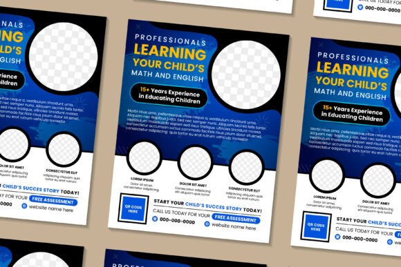 Learning Your Child Flyer Vertical for Print Templates and Graphics