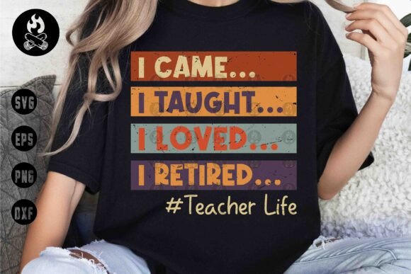 Teacher Retirement SVG for T-Shirt Designs and Graphics