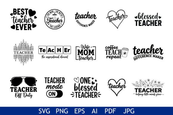 Teacher Typography Quote Bundle Set Review